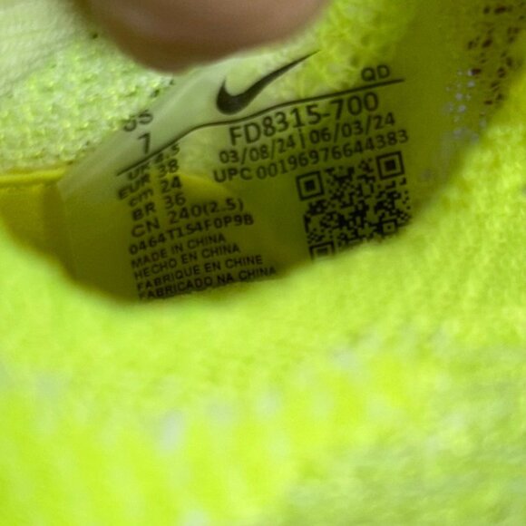 NEW Nike Womens Air Zoom Alphafly Next% 3 Running Shoes FD8315-700 Size 7 Volt - Picture 7 of 9